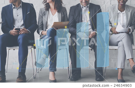 Histogram Statistics Graph Bar Chart concept 24634903