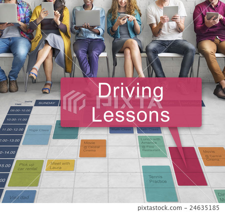 Driving Lessons Test Examination License Teaching Concept 24635185