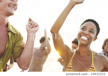 People Celebration Beach Party Summer Holiday Vacation Concept 24635252