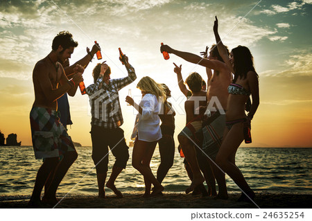 People Celebration Beach Party Summer Holiday Vacation Concept 24635254