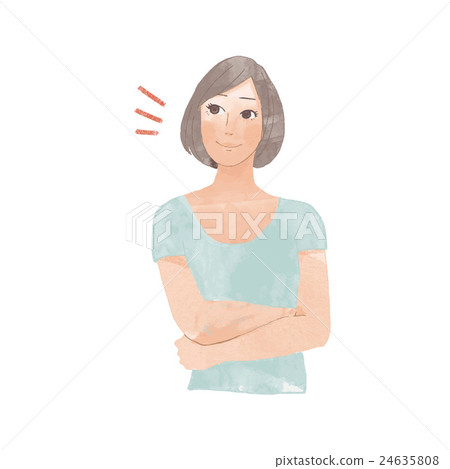 女性面部例證 24635808