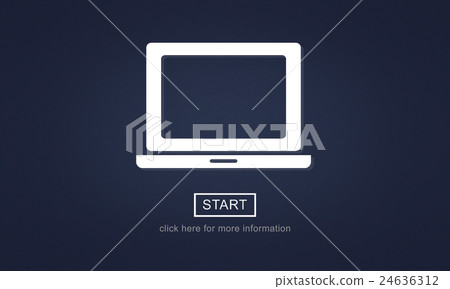 Computer TEchnology Electronic Start Icon Concept 24636312
