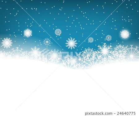 Winter blue background with snowflakes. 24640775