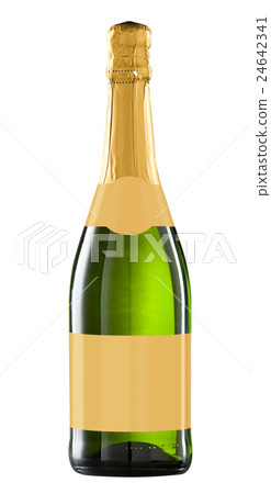 Wine bottle isolated with blank label. Wine bottle isolated with blank label. 24642341