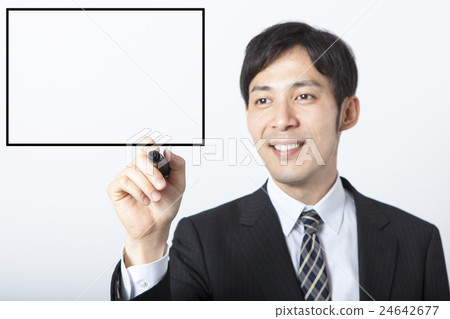 Business man presentation to explain 24642677