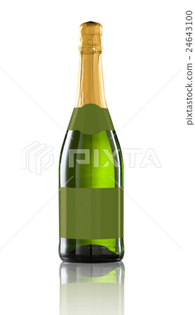 Wine bottle isolated with blank label. 24643100