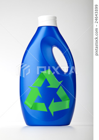 Plastic bottle on white with symbol recycle Plastic bottle on white with symbol recycle 24643899