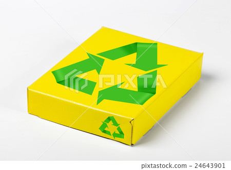Box with recycle symbols. 24643901
