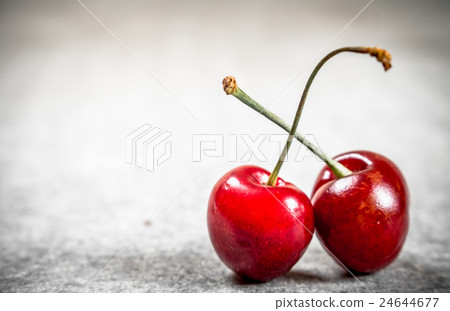 Two red cherry. Two red cherry. 24644677