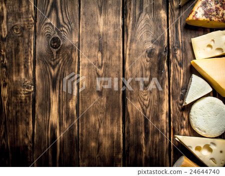 Different types of cheese . 24644740