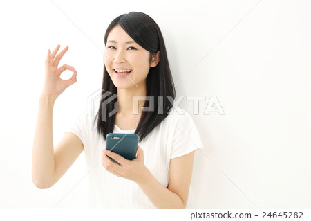 Smartphone · Young lady Smartphone · Young lady 24645282