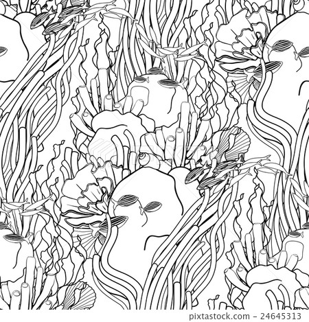 Coral reef pattern 24645313