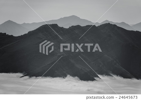 Over the clouds and fog among mountains Over the clouds and fog among mountains 24645673