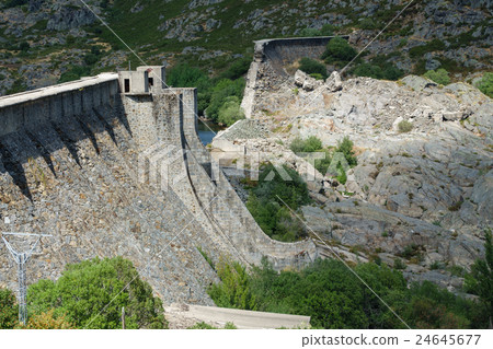 Collapsed Sanabria dam in Zamora, Spain Collapsed Sanabria dam in Zamora, Spain 24645677