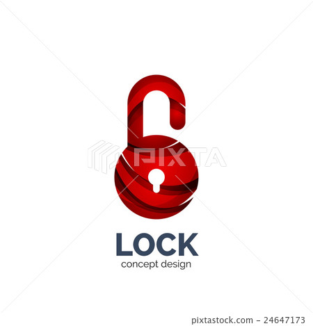 Vector creative abstract lock logo created with Vector creative abstract lock logo created with 24647173