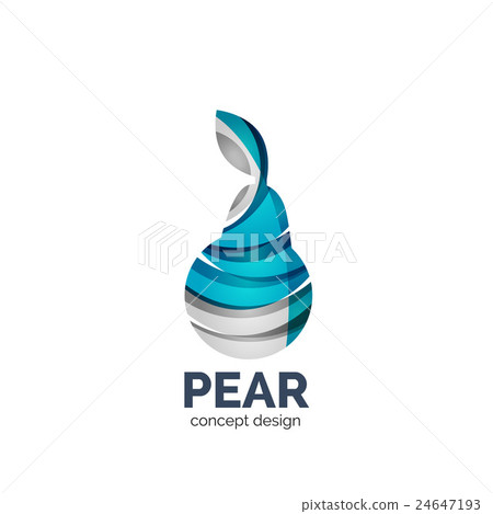 Vector creative abstract pear fruit logo-插圖素材 [24647193] - PIXTA圖庫