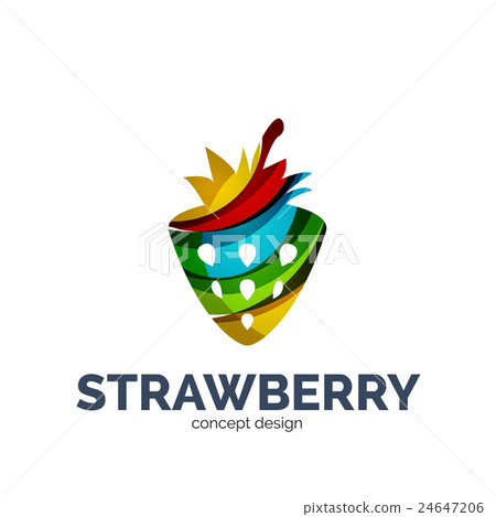 Vector creative abstract strawberry fruit logo Vector creative abstract strawberry fruit logo 24647206