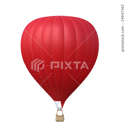 Hot air red balloon isolated Hot air red balloon isolated 24647362