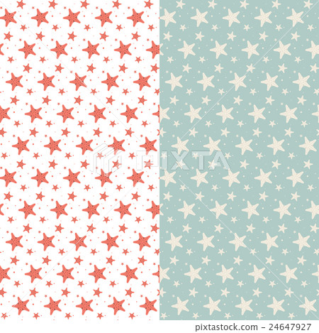 Set of cute vintage seamless patterns 24647927