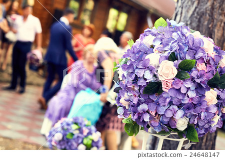 Closeup of flower decoration round shape on the 24648147