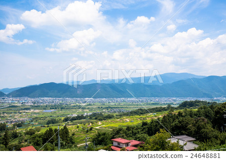 Summer dumped rice terraces Summer dumped rice terraces 24648881