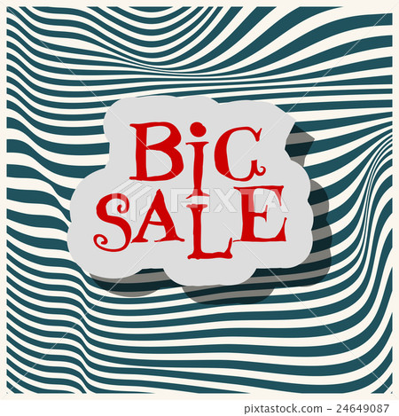 Big Sale flat label on green background. 24649087