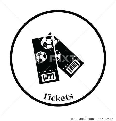 Two football tickets icon 24649642