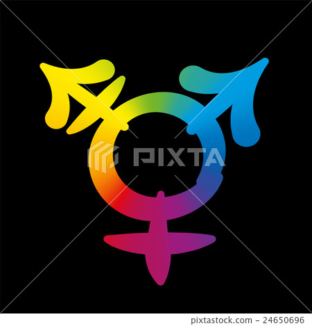Transgender Icon Rainbow Colors Transgender Icon Rainbow Colors 24650696
