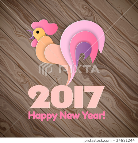 Happy New Year 2017 on the wooden background. Happy New Year 2017 on the wooden background. 24651244