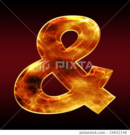 Colorful 3D font on dark background: punctuation (high resolution 3D CG rendering ∕ coloring illustration) 24652146