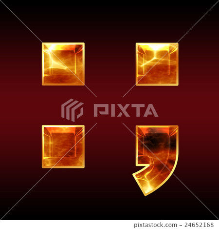 Colorful 3D font on dark background: punctuation (high resolution 3D CG rendering ∕ coloring illustration) 24652168