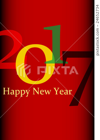 新年卡2017年垂直 新年卡2017年垂直 24652734