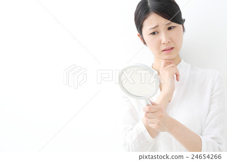 Skin care · trouble · young lady 24654266