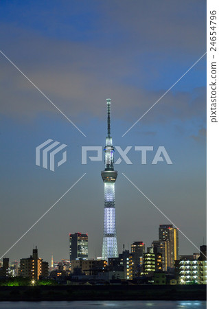 Tokyo Sky Tree Disaster Day Day White Light Up 24654796