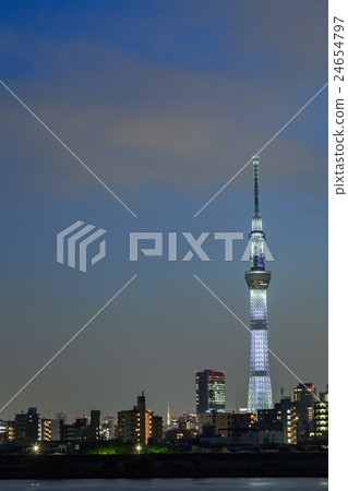 Tokyo Sky Tree Disaster Day Day White Light Up 24654797