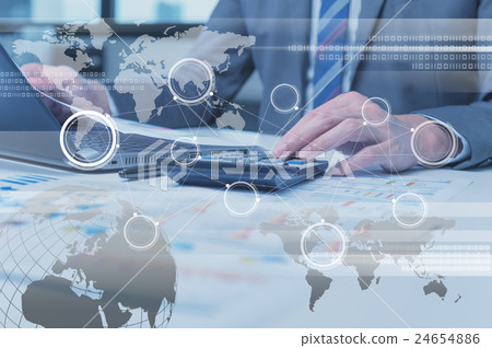 Close up of business man typing on laptop computer Close up of business man typing on laptop computer 24654886