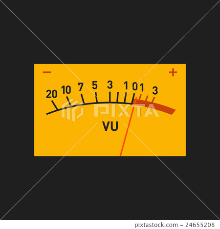 Analog Volume Unit Meter Measuring Device. Vector Analog Volume Unit Meter Measuring Device. Vector 24655208
