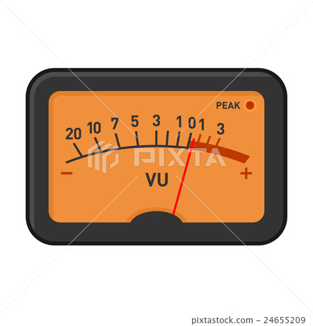 Analog Volume Unit Meter Measuring Device. Vector - Stock Illustration ...