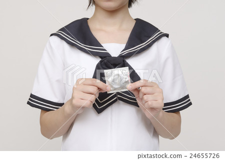 School girls with condom 24655726