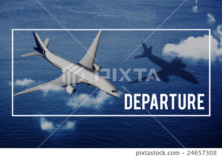 Departure Airport Destination Depart Deviation Concept 24657308