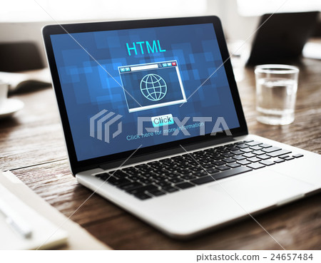 Internet HTML Homepage Browser Big Data Concept 24657484