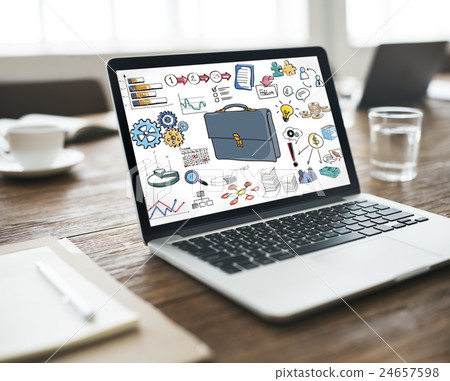 Briefcase Icon Business Accounting Drawing Concept 24657598
