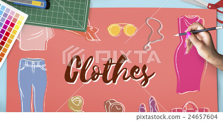 Fashion Apparel Garment Design Graphic Concept Fashion Apparel Garment Design Graphic Concept 24657604