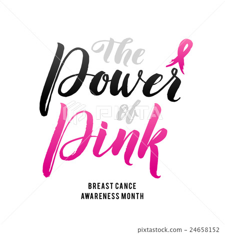 Vector Breast Cancer Awareness Calligraphy Poster - Stock Illustration ...