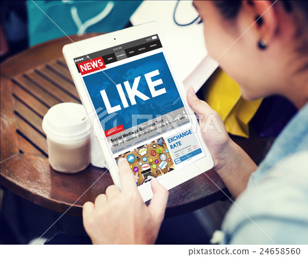 Like Share Social Media News Feed Concept Like Share Social Media News Feed Concept 24658560