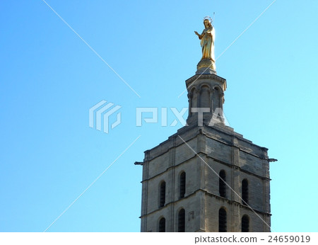 Statue of Our Lady of Avignon, Old Roman Papal Palace, France 24659019