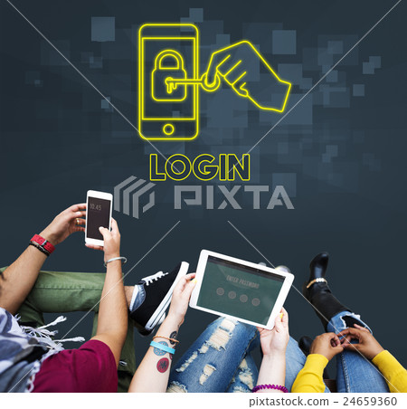 Login Security Network Technology Graphic Concept Login Security Network Technology Graphic Concept 24659360