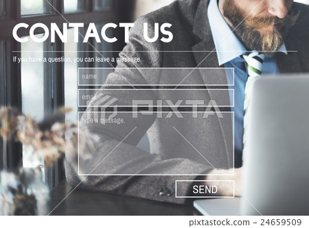 Contact Us Customer Support Service Help Assistance Concept 24659509