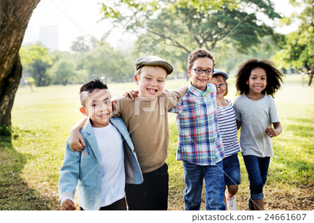 Children Friendship Togetherness Smiling Happiness Concept 24661607