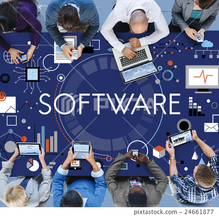 圖庫照片: software computer technology data hardware concept